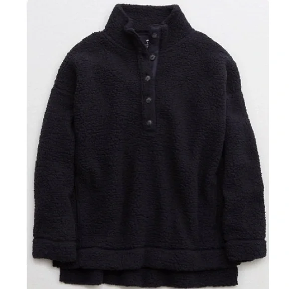 Aerie Sherpa Crewneck Sweater - Picture 1 of 4